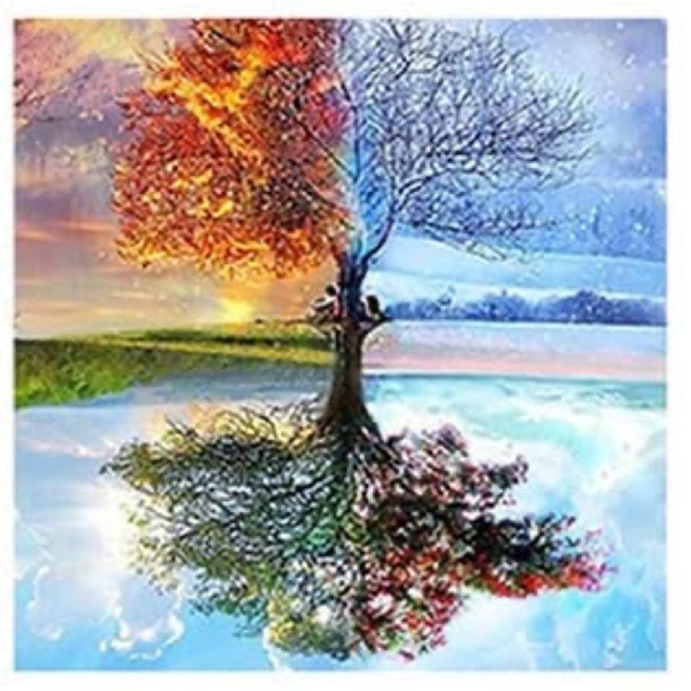 Diamond Art 5D DIY Craft Kit - Beaded Painting on Canvas - Four Seasons